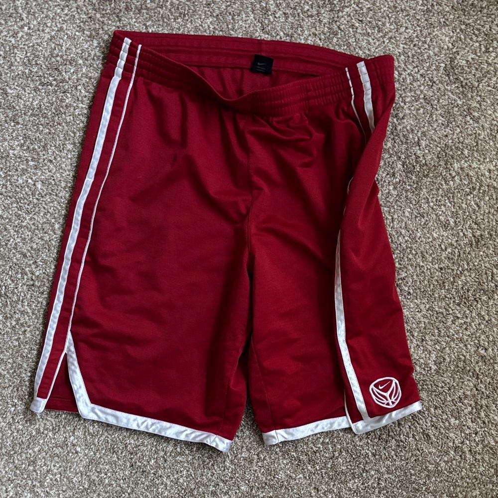 Nike Red Athletic Men Shorts